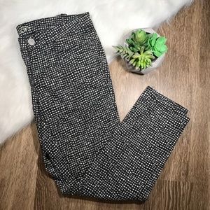 Loft Modern Skinny Square Pattern Pants